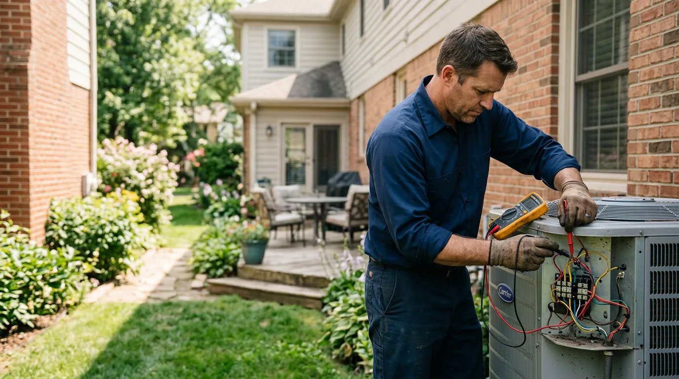 HVAC technician working near Junction City, KS